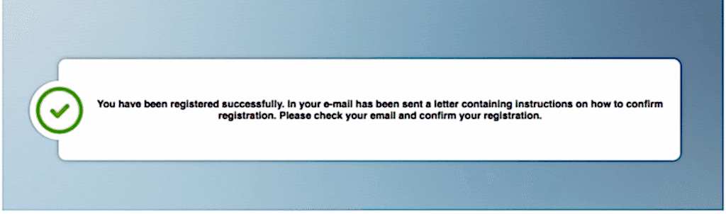 Confirm Registration